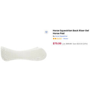 Horze Equestrian Back Riser Gel Horse Pad NEW